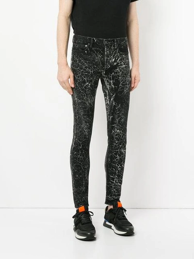 Shop Minedenim Cracked Effect Trousers