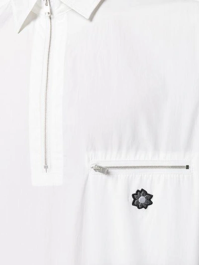 Shop Oamc Zipped Shirt In White