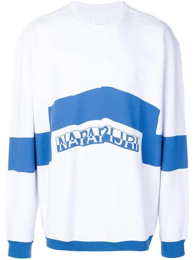 Shop Napa By Martine Rose Oversized-sweatshirt In Colour-block-optik In White