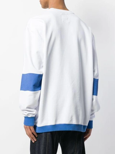 Shop Napa By Martine Rose Oversized-sweatshirt In Colour-block-optik In White