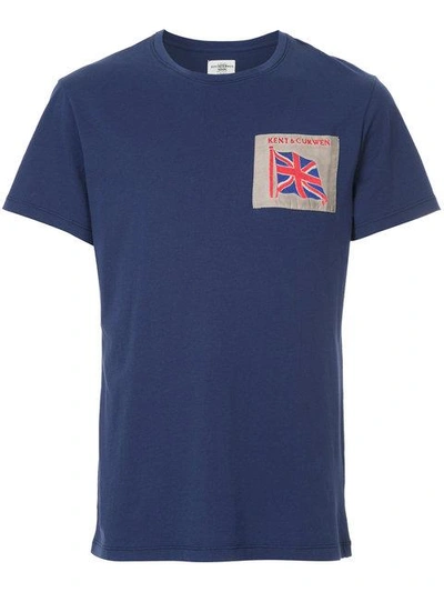 Shop Kent & Curwen Flap Patch T-shirt In Blue