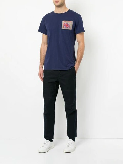 Shop Kent & Curwen Flap Patch T-shirt In Blue