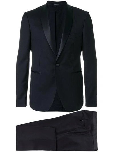 Shop Tagliatore Formal Suit In Blue