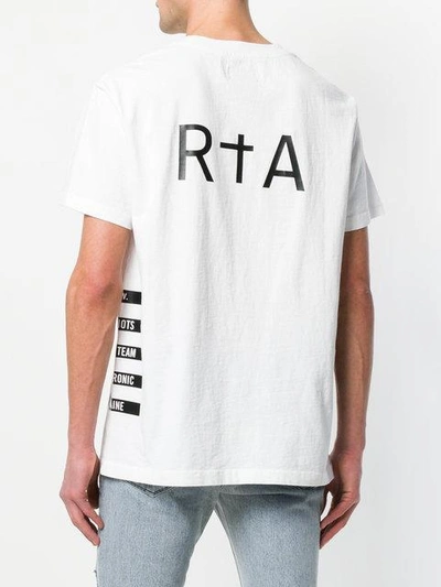 Shop Rta Striped-detail T-shirt In White