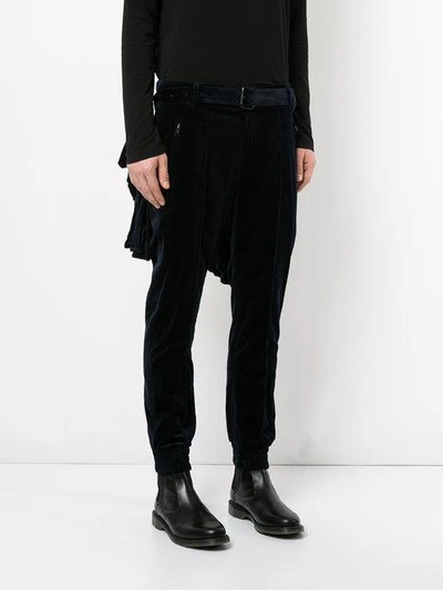 Shop Juun.j Layered Trousers In Blue