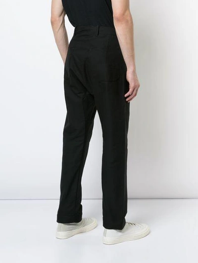 Shop Jan-jan Van Essche Jan Jan Van Essche Straight Leg Trousers - Black