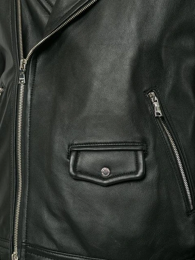 Shop Loveless Zipped Biker Jacket - Black