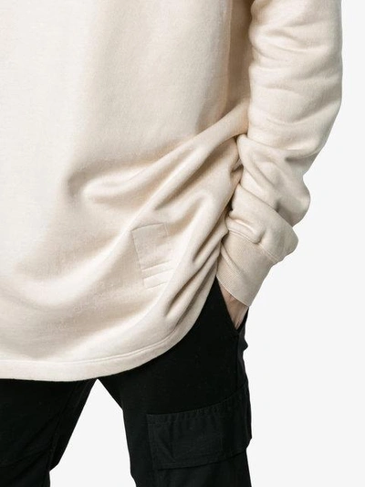 Shop Rick Owens Drkshdw Elongated Sleeves Sweatshirt - Nude & Neutrals