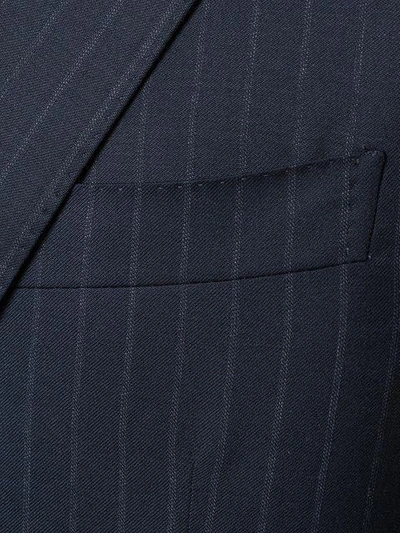 Shop Corneliani Pinstripe Two Piece Suit In Blue