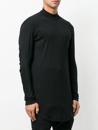 Shop Devoa Long Sleeve Oversized T In Black