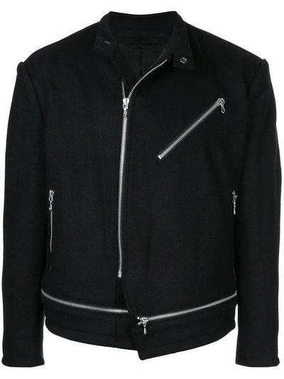 Shop Julius Zipped Biker Jacket - Black