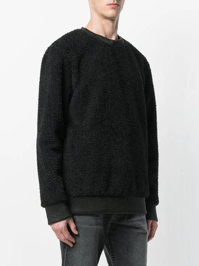 Shop Helmut Lang Textured Sweatshirt In Black