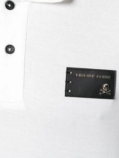 Shop Philipp Plein Say You Polo Shirt In White