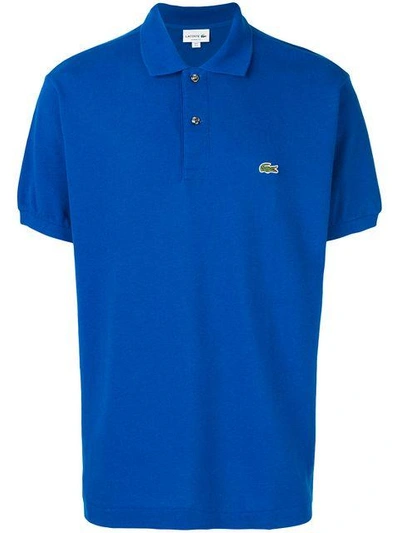 Shop Lacoste Logo Polo Shirt - Blue