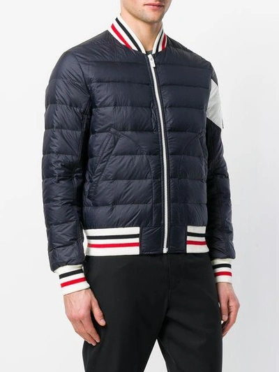 Shop Moncler Padded Down Bomber Jacket