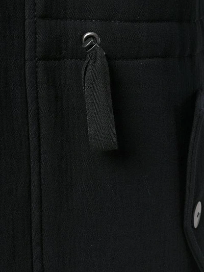 Shop Tom Rebl Zip Up Trench Coat - Black