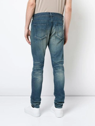 Shop John Elliott Faded Effect Jeans In Blue