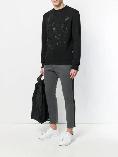 Shop Philipp Plein Crystal Skull Sweatshirt - Black