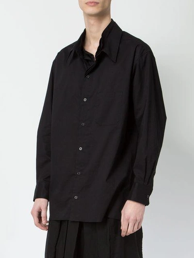 Shop Yohji Yamamoto Classic Button Shirt In Black