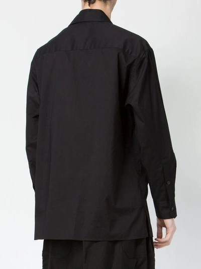 Shop Yohji Yamamoto Classic Button Shirt In Black