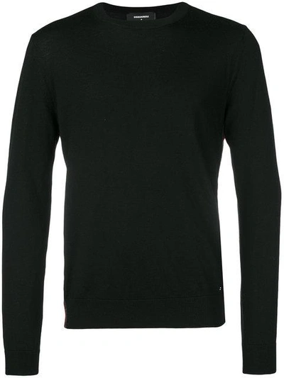 Shop Dsquared2 Zip Panel Sweater In Black