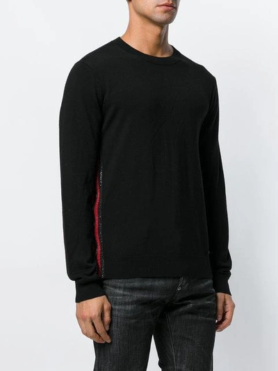 Shop Dsquared2 Zip Panel Sweater In Black