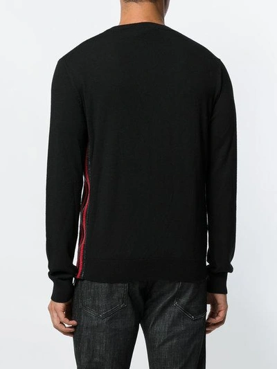 Shop Dsquared2 Zip Panel Sweater In Black