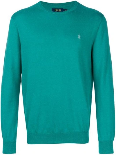 Shop Polo Ralph Lauren Embroidered Logo Sweater