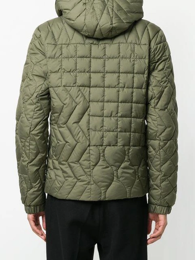 Shop Christopher Raeburn Save The Duck Quilted Hooded Jacket - Green