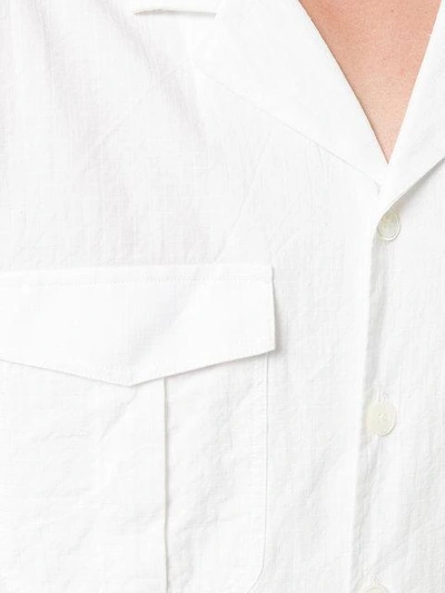 Shop Schnayderman’s Ripstop Short Sleeve Shirt In White