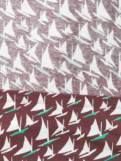 Shop Marni Yacht Print T-shirt In Brown