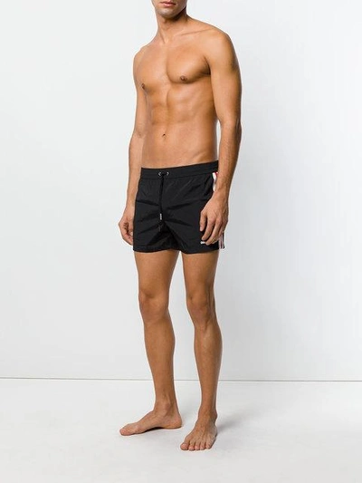 Shop Dsquared2 Contrast Panel Swim Shorts In Black