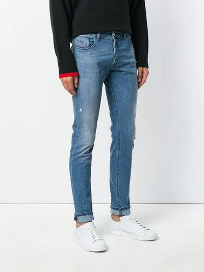 Shop Diesel Sleenker Slim-fit Jeans - Blue