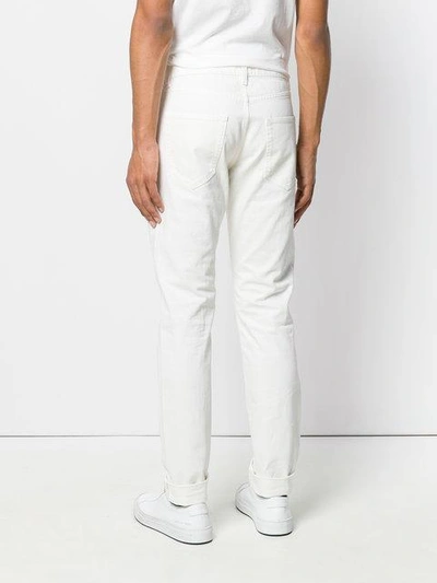 Shop Saint Laurent Low Rise Skinny Jeans - White