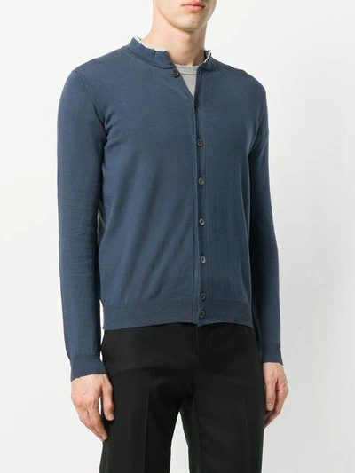 Dell'oglio Button Fastening Cardigan In Blu