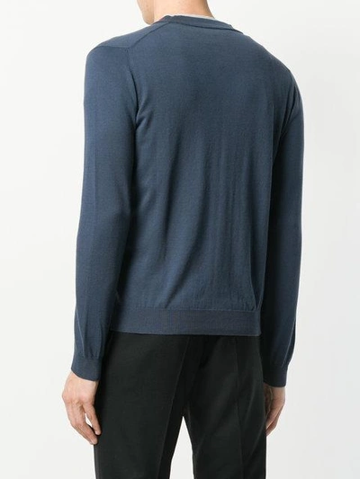 Dell'oglio Button Fastening Cardigan In Blu