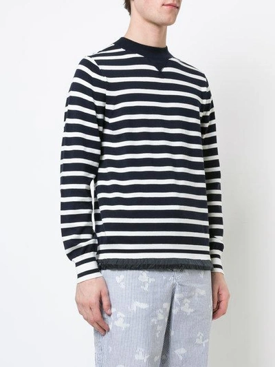 Shop Sacai Striped Sweatshirt