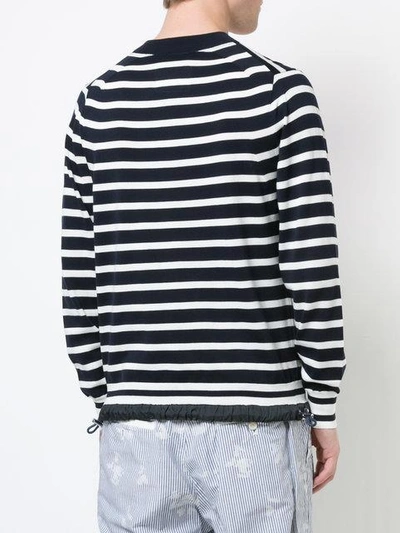 Shop Sacai Striped Sweatshirt