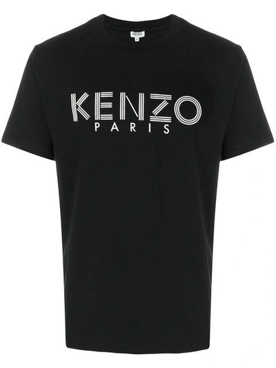 Shop Kenzo Logo Print T-shirt In Black