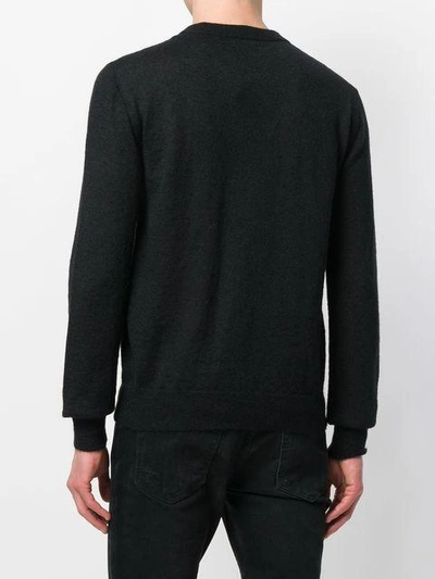 Shop Saint Laurent Panther Sweater In Black