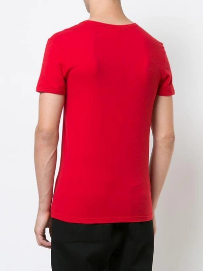 Shop Versace V-neck Medusa Logo T-shirt In Red