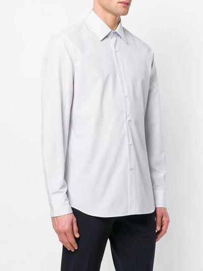 Shop Prada Pointed Collar Formal Shirt - White