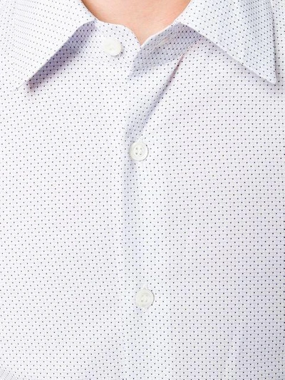 Shop Prada Pointed Collar Formal Shirt - White