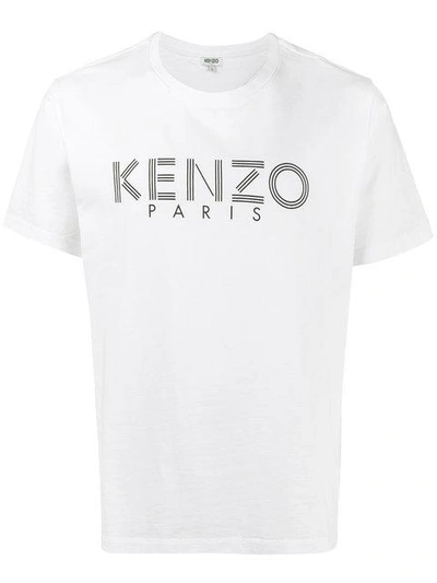Shop Kenzo Logo Print T-shirt In White