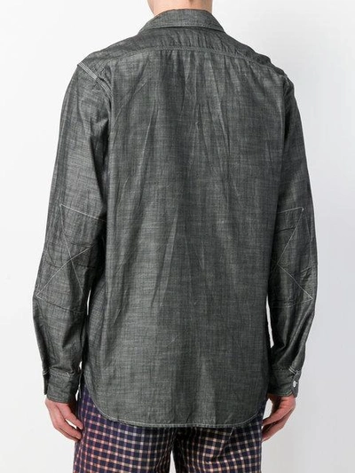 Shop Engineered Garments Asymmetric Pockets Shirt In Black