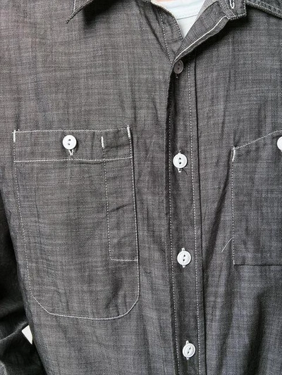 Shop Engineered Garments Asymmetric Pockets Shirt In Black