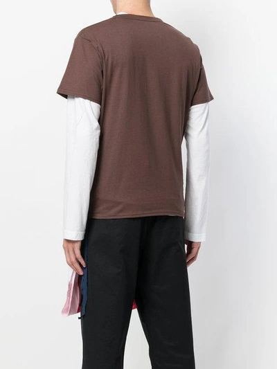Shop Raf Simons Printed Oversized T-shirt In Brown
