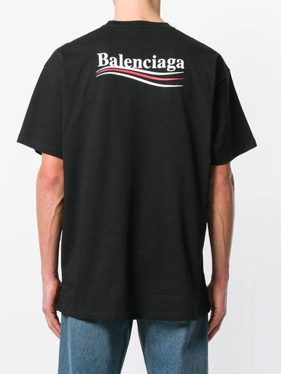 Shop Balenciaga Political T-shirt In Black