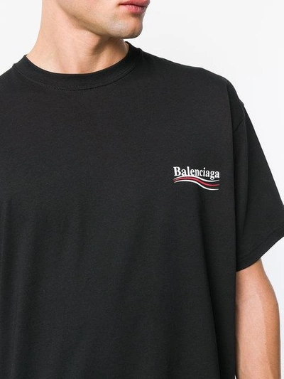 Shop Balenciaga Political T-shirt In Black