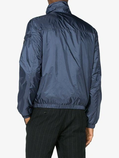 Shop Prada Windbreaker Jacket - Blue